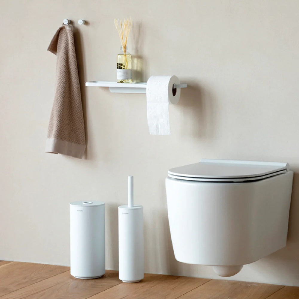 Porta Rollos con Estante MindSet Mineral Blanco - Organiza2