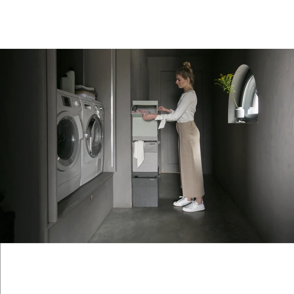 Caja Apilable para Ropa 35 litros Negro - Organiza2