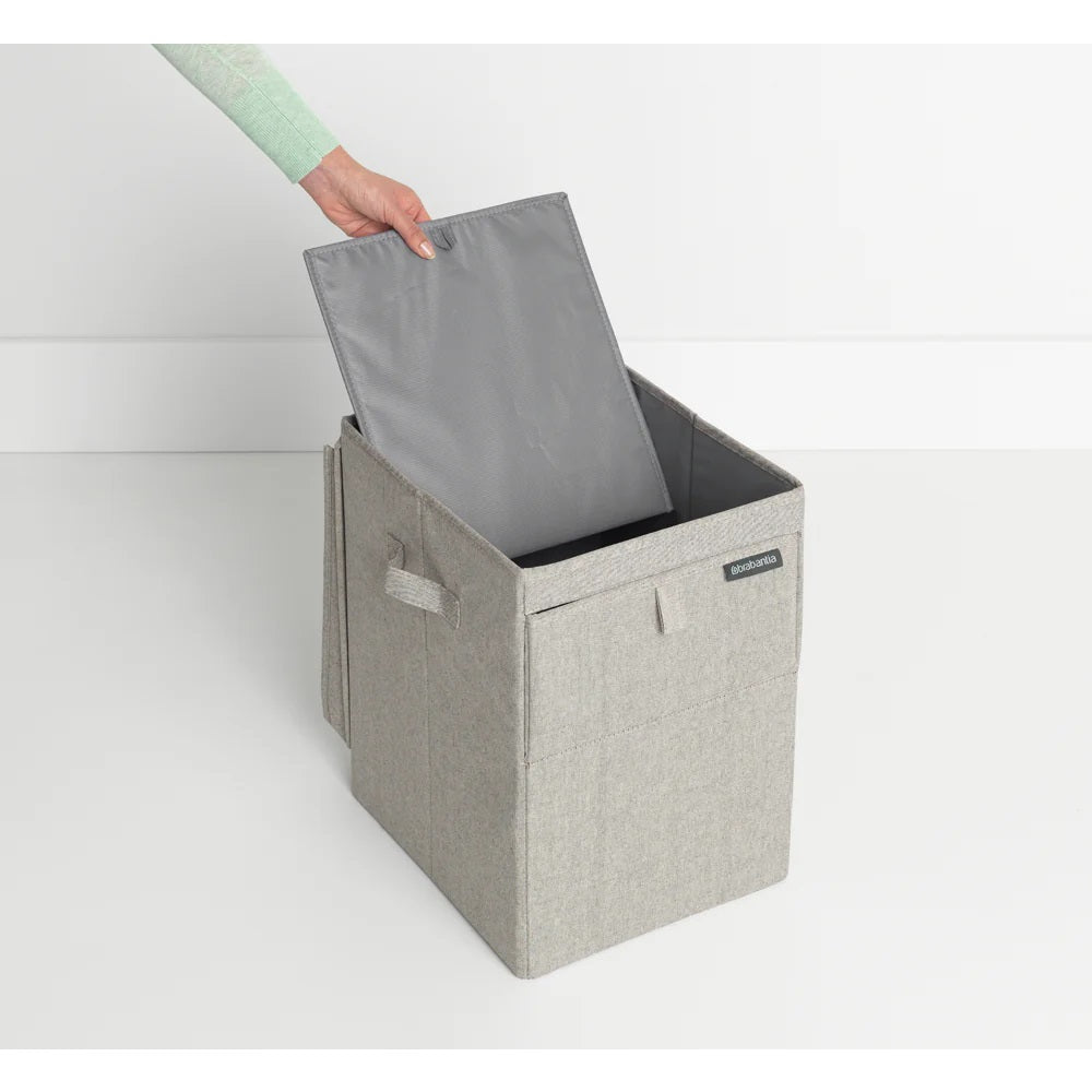 Caja Apilable para Ropa 35 litros Gris