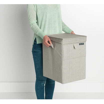 Caja Apilable para Ropa 35 litros Gris