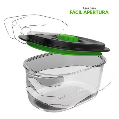 Pack Contenedores FoodSaver con Marinador (700 ml, 1.2 litros y 1.8 litros)